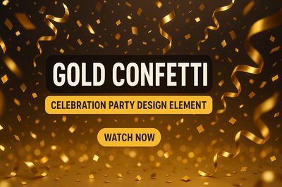 Gold Confetti Background for Celebration Themes