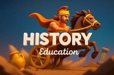 Dynamic 3D Illustration of Historical Education Theme