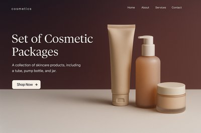 Stylish Cosmetic Package Display with Elegant Design