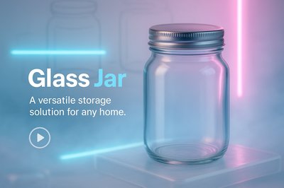 Modern Glass Jar Product Showcase with Soft Lighting