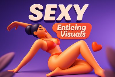 Dynamic 3D Illustration Featuring Bold Text and Engaging Design