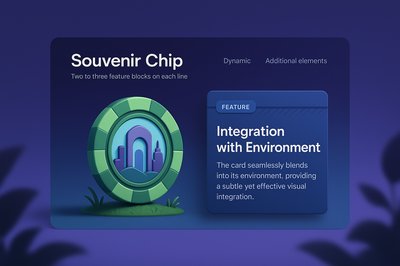 Interactive 3D Illustration of a Souvenir Chip