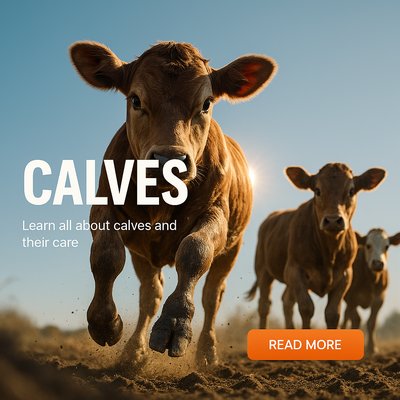 Engaging Image of Calves for Educational Content