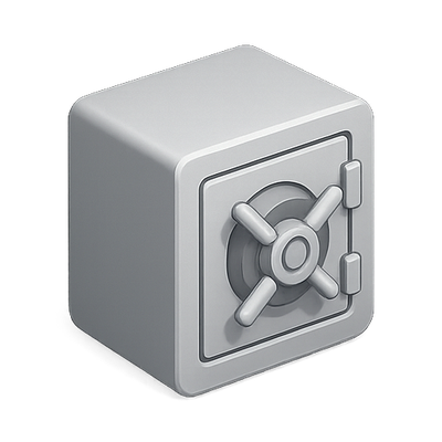 3D Illustration of a Secure Bank Safe