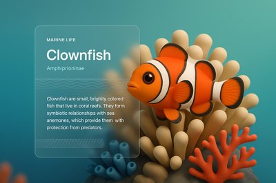 Clownfish Swimming in Vibrant Coral Reef