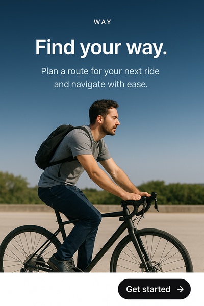Creative Web Page Design for Navigation App