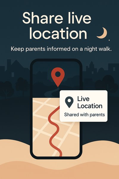 Mobile App Concept for Sharing Live Location During Night Walks