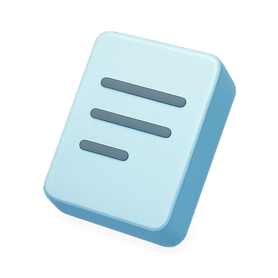 Stylized Blue Icon Representing List Features
