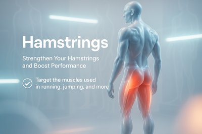 Anatomical Illustration of Hamstrings for Fitness Education