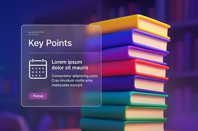 Colorful Stack of Literature with Interactive Elements