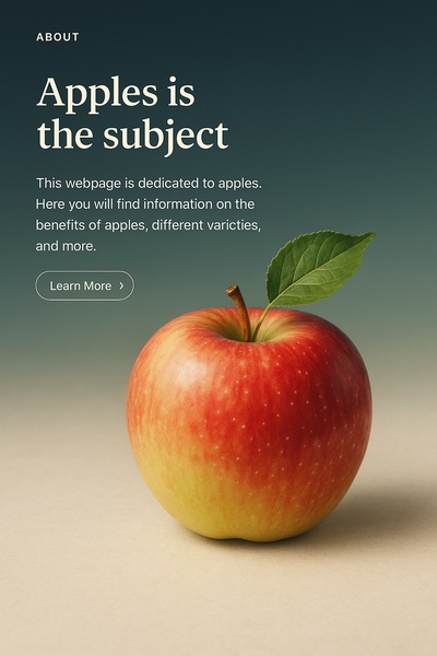 Stylish Web Page Design Featuring an Apple
