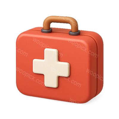 3D Render of a Medical First Aid Kit