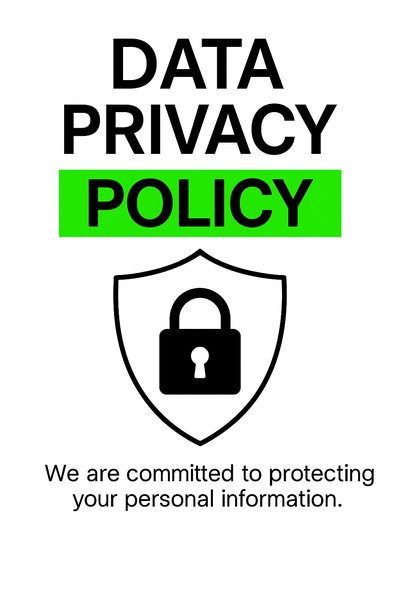 Data Privacy Policy Graphic with Shield Icon