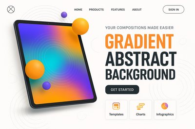 Modern Ballet Landing Page Design with Gradient Background
