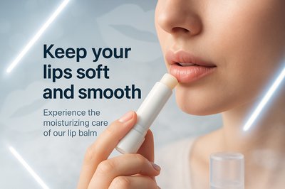 Promotional Skincare Social Media Post Featuring Lip Balm