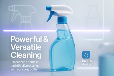 Promotional Image of a Spray Bottle for Cleaning Products