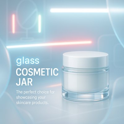 Modern Cosmetic Jar Mockup with Sleek Design