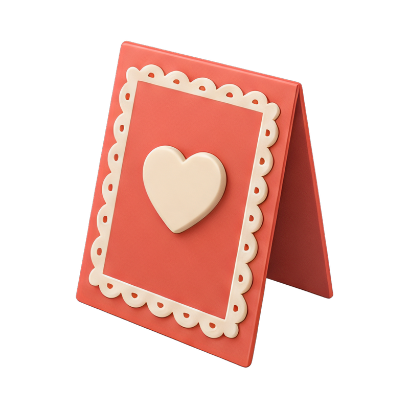 Elegant lace valentine card