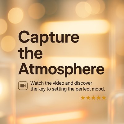 Elegant Promotional Graphic for Ambient Video Content