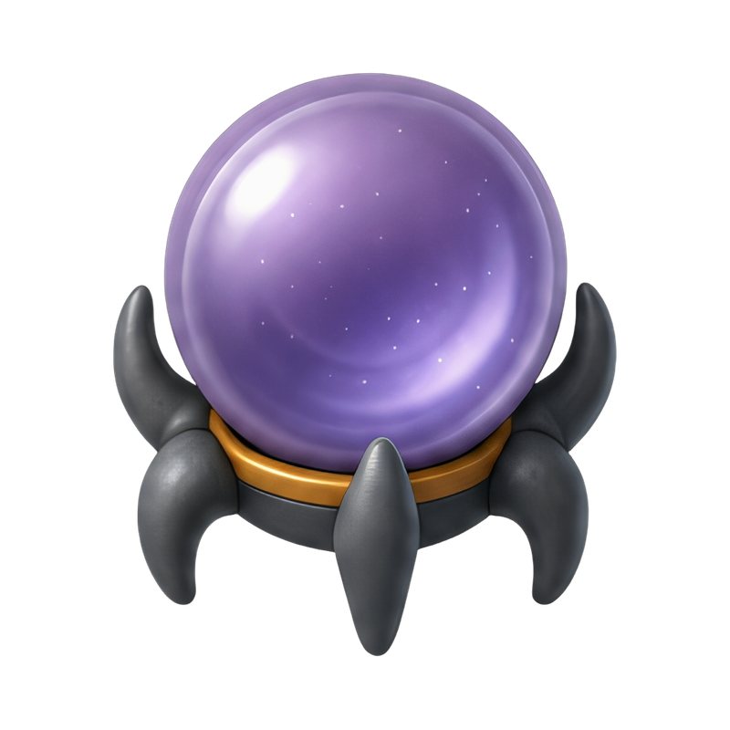 mystical crystal ball display