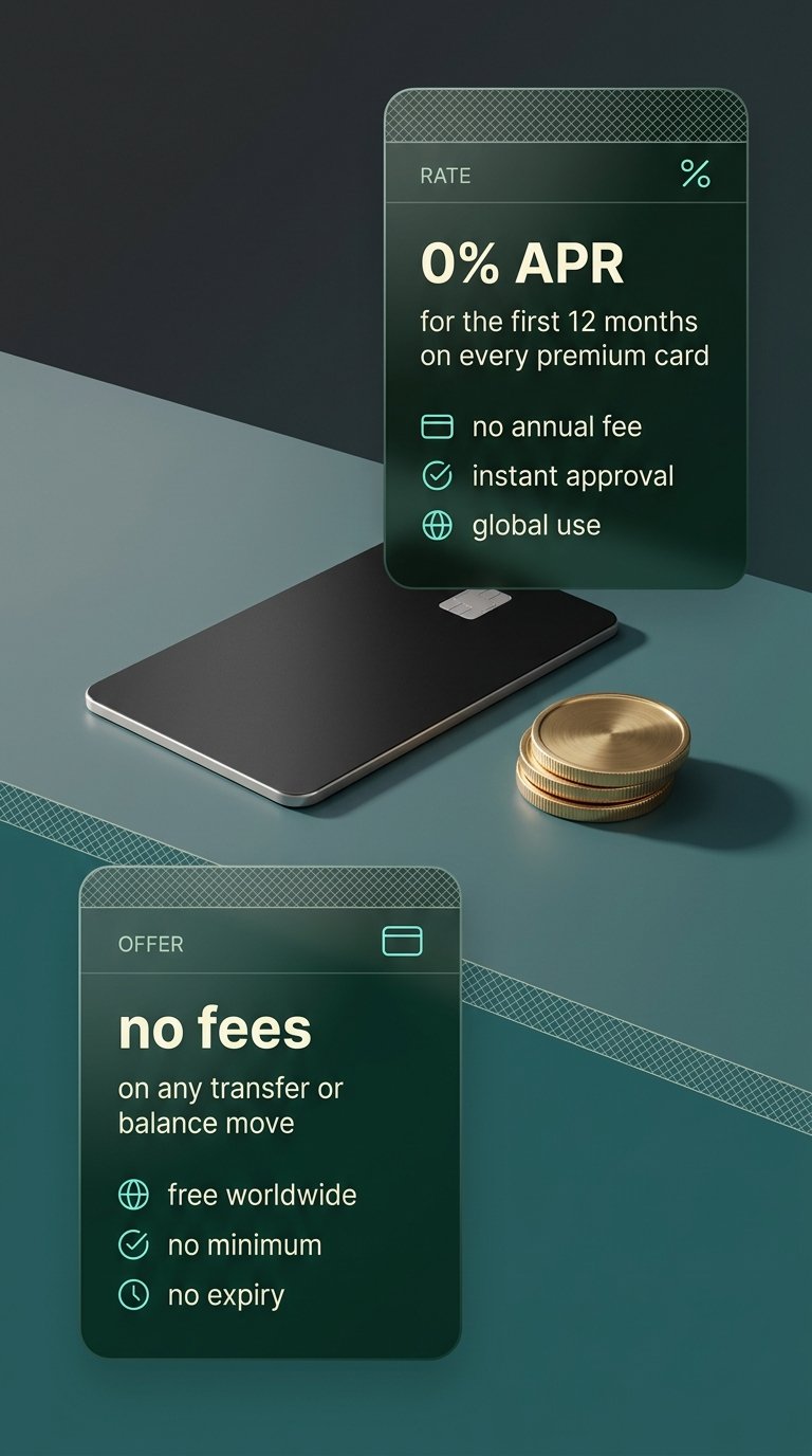 Premium Credit Card and Coins