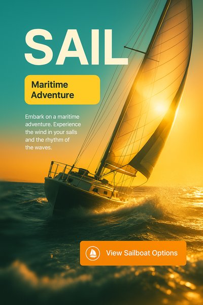 Dynamic Sailboat Adventure Landing Page Design