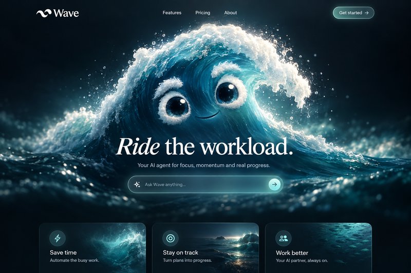 Engaging AI landing page design