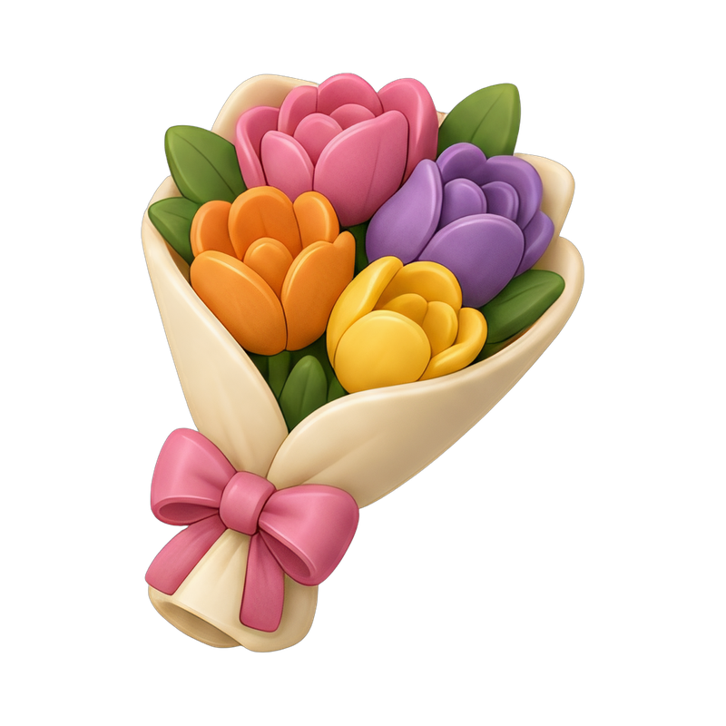 beautiful paper-wrapped bouquet