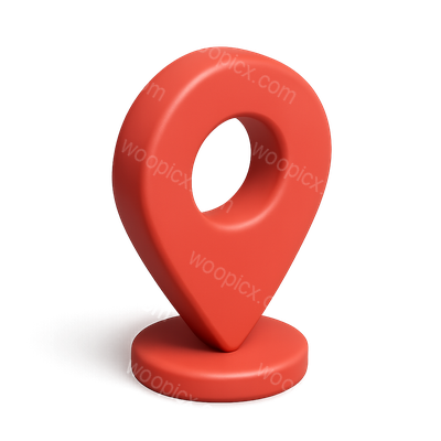 Stylish 3D Location Marker Icon with Isometric View