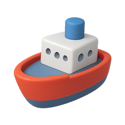Colorful Toy Tugboat for Children