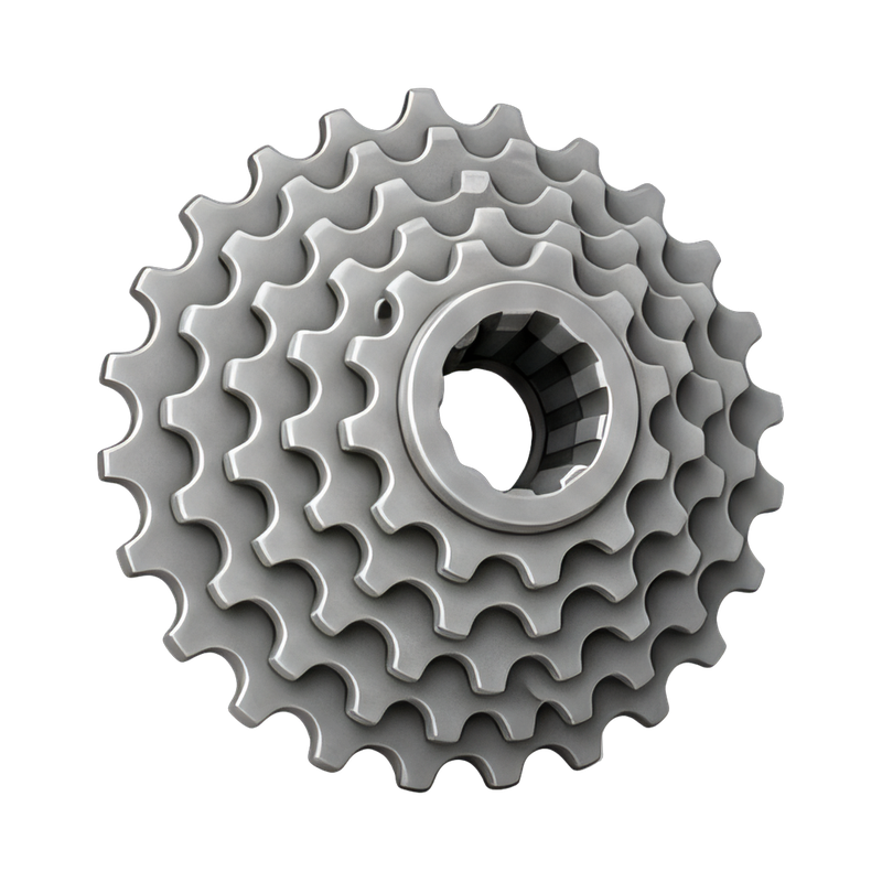 colorful cassette sprocket cluster