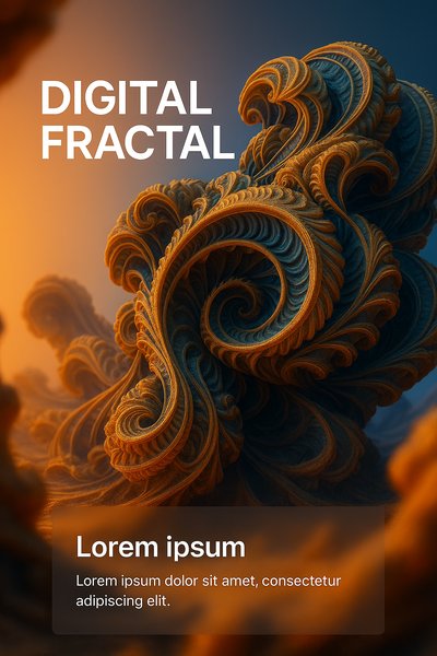 Intricate Digital Fractal Art Representation