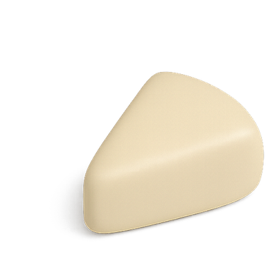 Smooth Cream-Colored Geometric Object