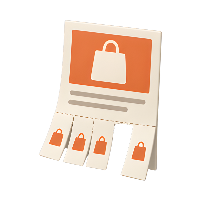 Promotional flyer with coupon tabs
