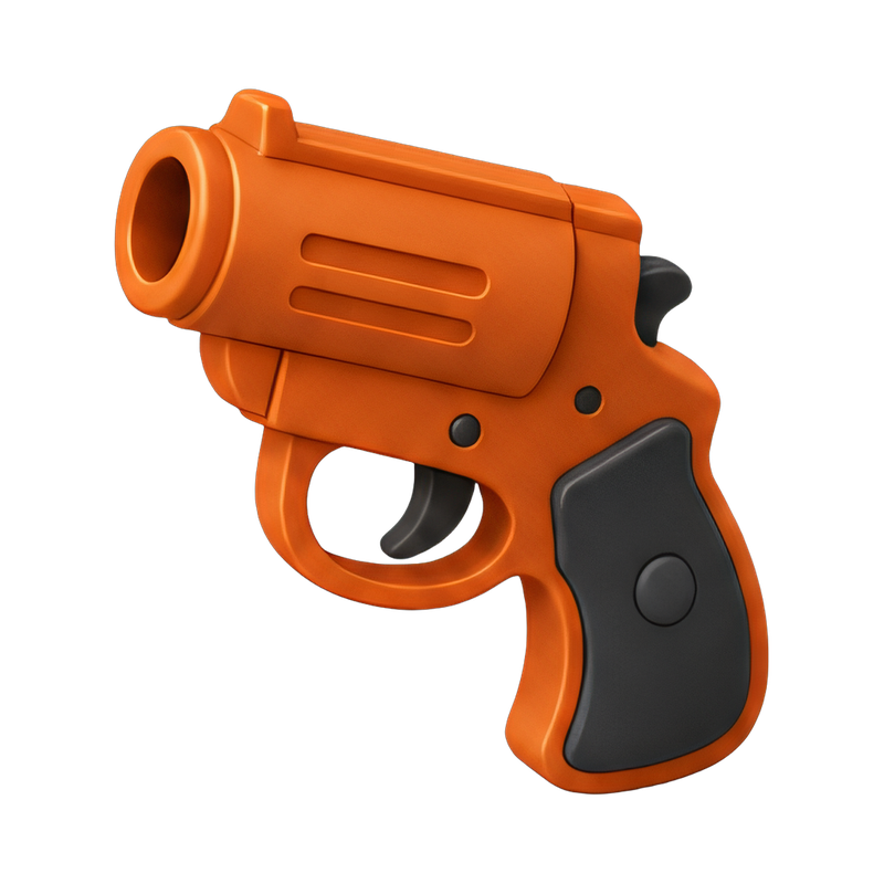 vintage flare gun on table