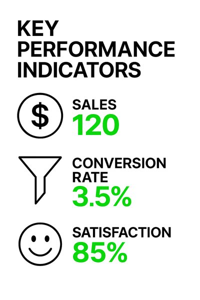 Performance Metrics Infographic with Key Indicators