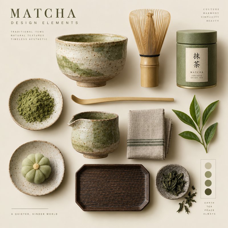matcha tea ceremony elements