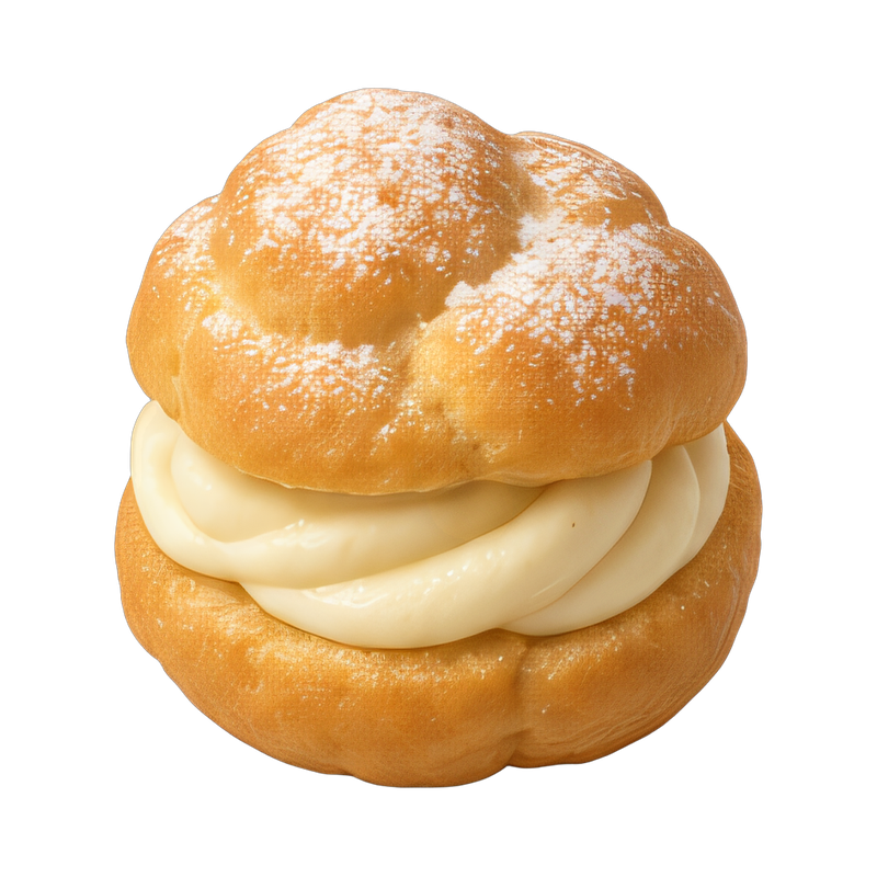 delicate cream puff dessert