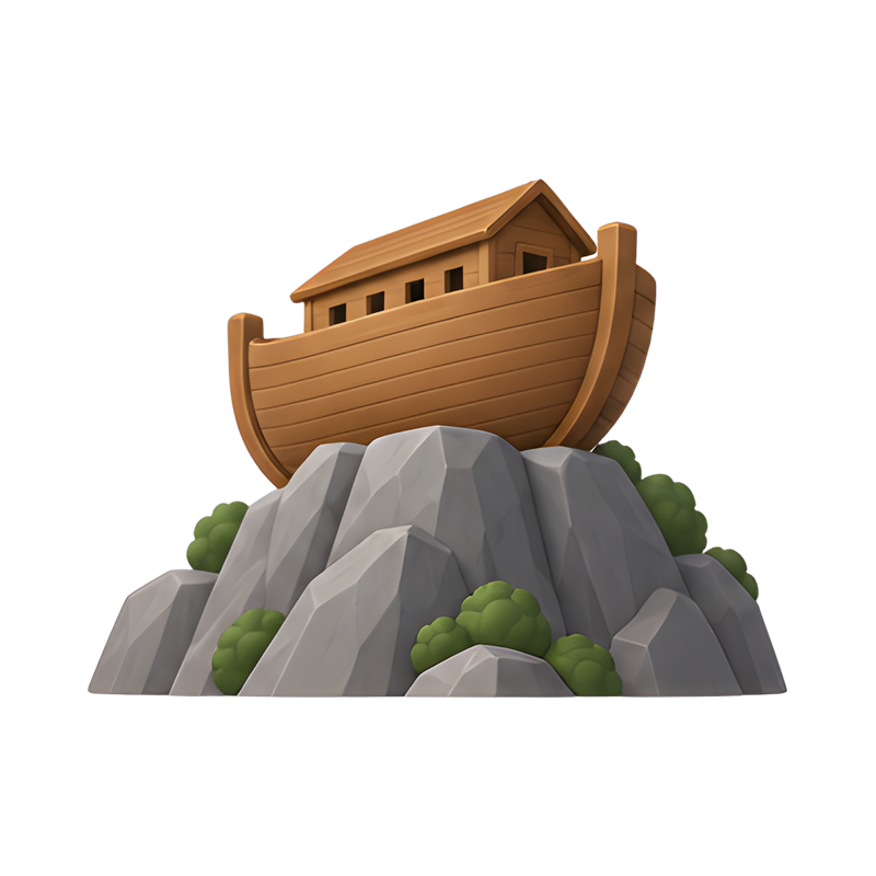 ark on a mountain peak