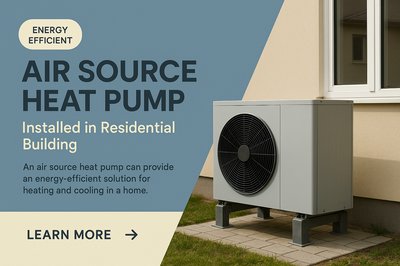 Air Source Heat Pump Installed in Residential Building