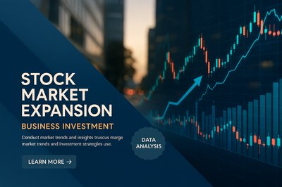 Stock Market Expansion and Business Investment Visual Concept