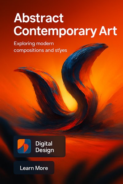 Abstract Contemporary Art Digital Design Showcase