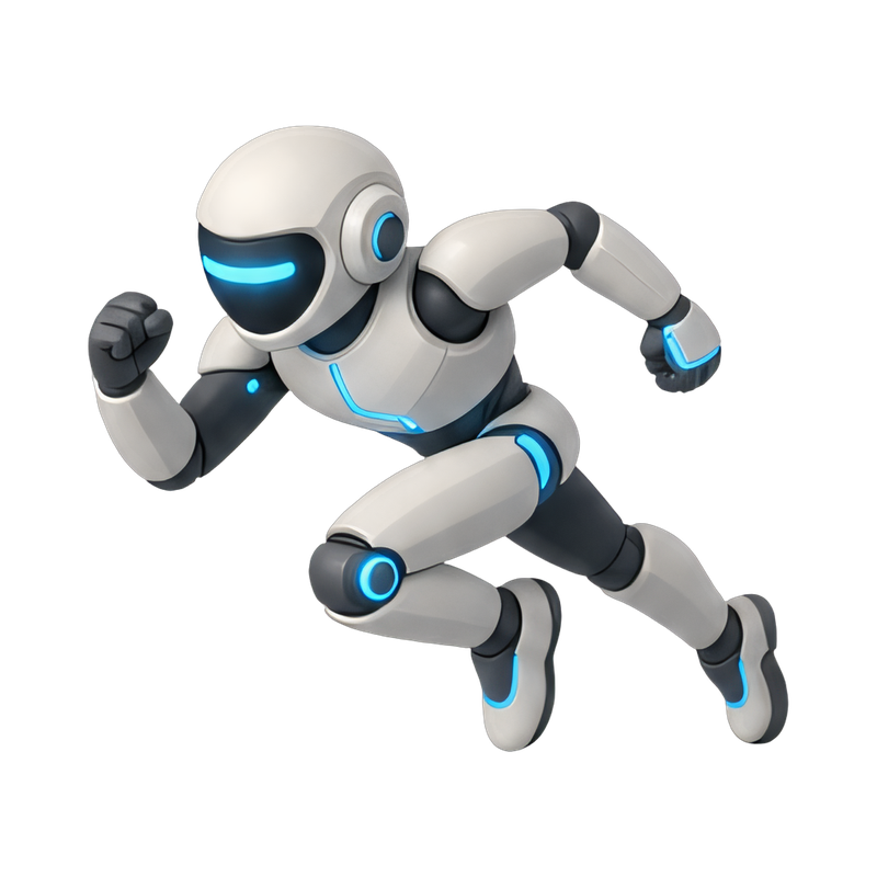 dynamic cyber athlete in motion