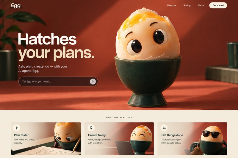 Engaging AI landing page design