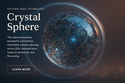 Hyperrealistic Crystal Sphere in Protective Force Field