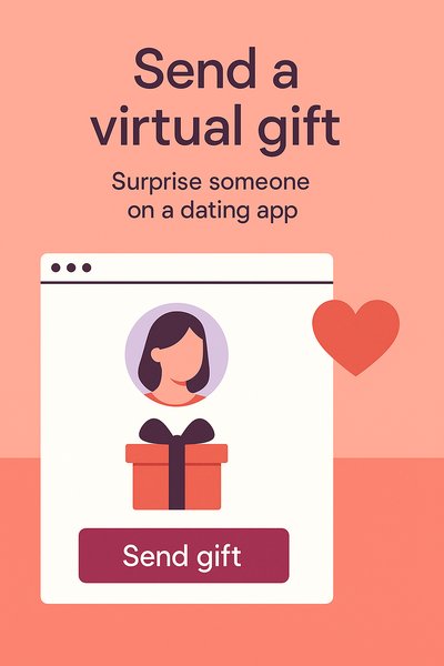 Promotional Graphic for Virtual Gift Feature on Dating Apps