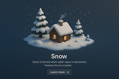 Realistic 3D Snowy Landscape with Cabin and Trees