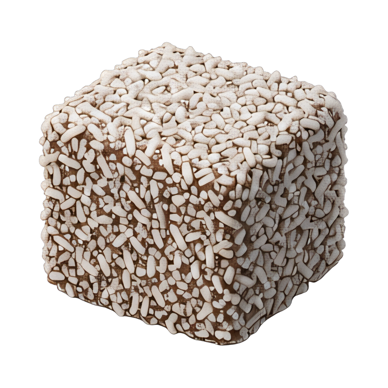 Coconut lamington square dessert