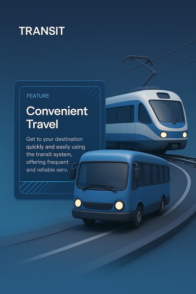 3D Transit Integration with Graphic Design Elements