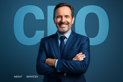 Confident Executive Presence in a Modern Office Setting